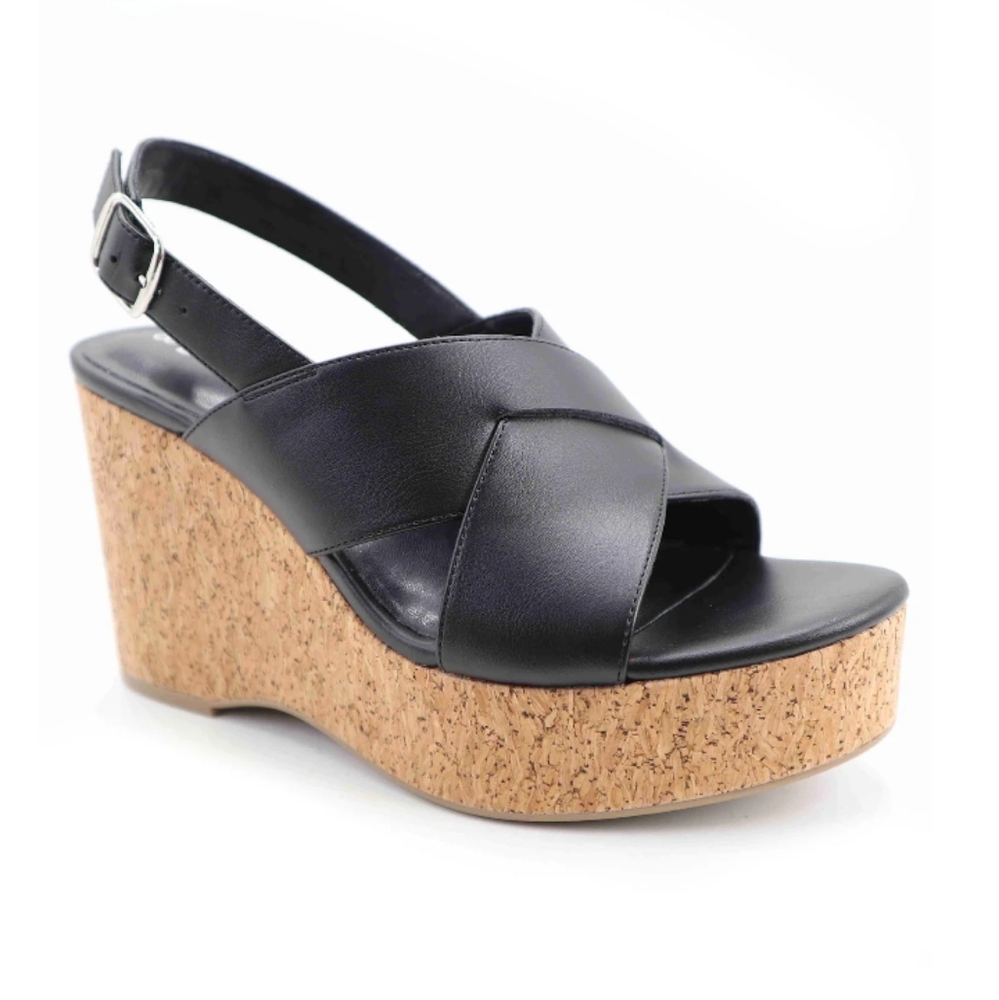 Woman's X-Band Wedge Sandals Various Sizes   Black    NWT